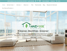 Tablet Screenshot of maidtoshinecleaning.com